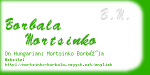 borbala mortsinko business card